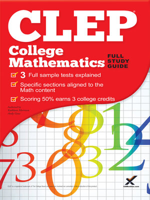cover image of CLEP College Mathematics 2017
